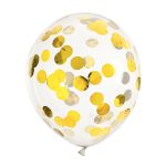 Baloni s konfeti 30 cm zlati
