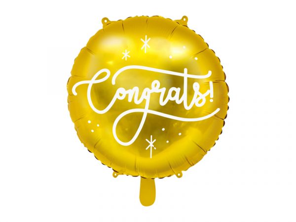 Balon Congrats! 35 cm zlati