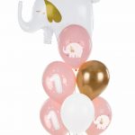 Baloni za 1. rojstni dan pastel pink