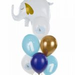 Baloni za 1. rojstni dan pastel modra