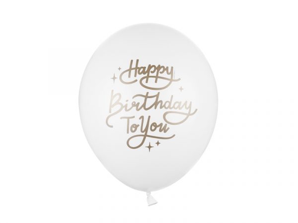 Baloni Happy Birthday To You 30 cm pastel white