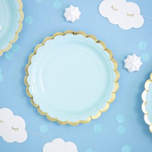 Krožniki svetlo modri 18 cm