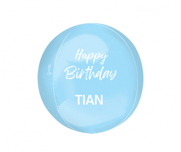 Balon krogla pastel modra