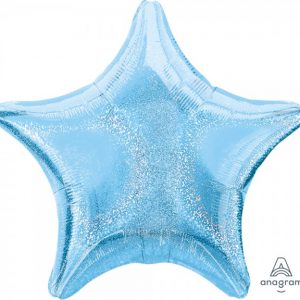 Zvezda pastel modra bleščeča 50 cm