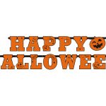 Banner Happy Halloween, oranžni