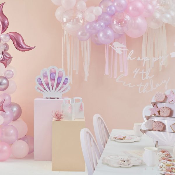 Paket balonov Pearlised pink & shell confetti