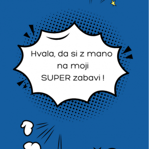 Otroška kartica za rojstni dan-superhero