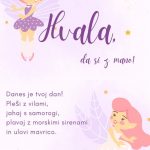 Otroška kartica za rojstni dan-dobra vila