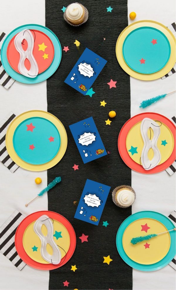 Otroška kartica za rojstni dan-superhero